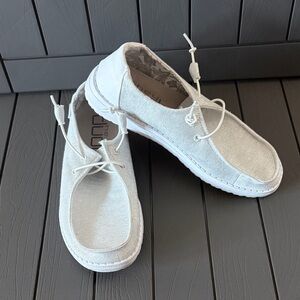 Hey Dude Wendy Stretch Sparkling White Slip-Ons